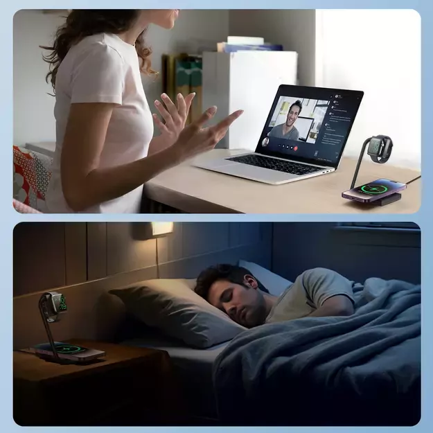 Joyroom JR-WQN05 15W MagSafe / Qi 2in1 inductive charger foldable - black 12