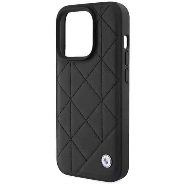 BMW Leather Quilted case for iPhone 15 Pro Max - black 5