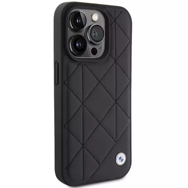 BMW Leather Quilted case for iPhone 15 Pro Max - black 3