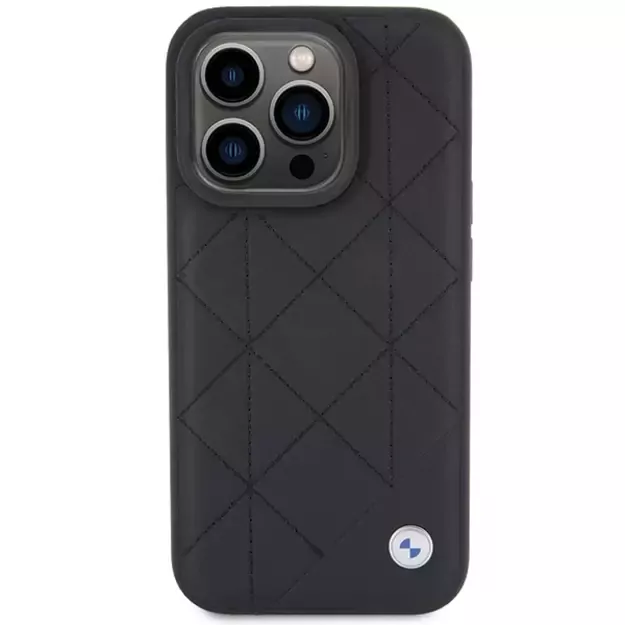 BMW Leather Quilted case for iPhone 15 Pro Max - black 2