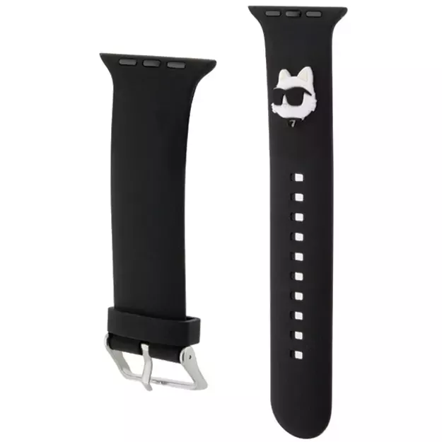 Karl Lagerfeld 3D Rubber Choupette Head Strap for Apple Watch 42/44/45/49mm - Black 2