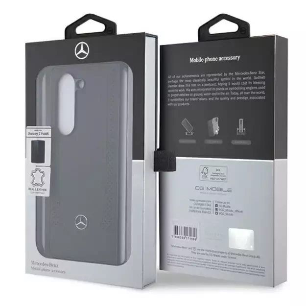Mercedes Leather Urban case for Samsung Galaxy Z Fold 5 - black 12