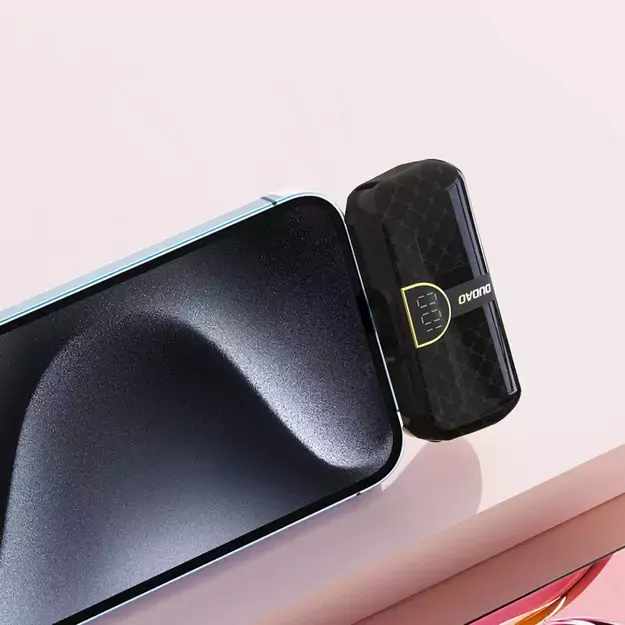 Dudao K20SL 5000mAh mini power bank with Lightning / USB-C connectors - black 2
