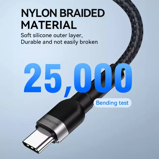 Wozinsky WNBCL1 Lightning / USB-C PD 30W cable 1 m - black 7