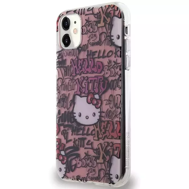 Hello Kitty IML Tags Graffiti case for iPhone 11 / Xr - pink 1