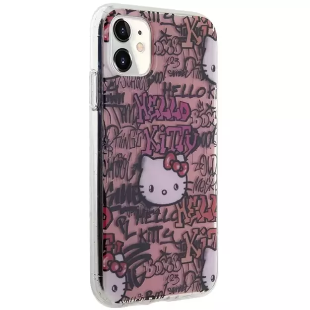 Hello Kitty IML Tags Graffiti case for iPhone 11 / Xr - pink 3