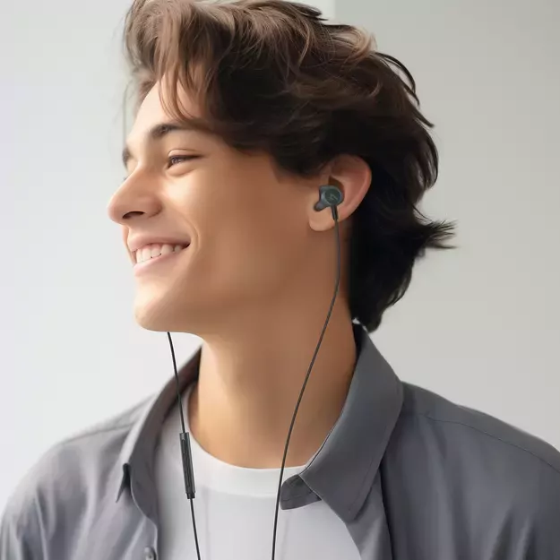 Acefast L1 in-ear headphones with Lightning connector, microphone and remote control 1.2 m - black 11