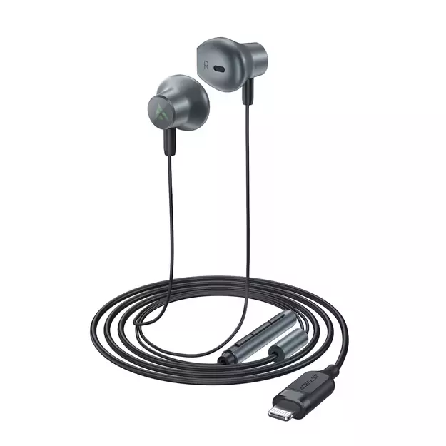 Acefast L1 in-ear headphones with Lightning connector, microphone and remote control 1.2 m - black 9