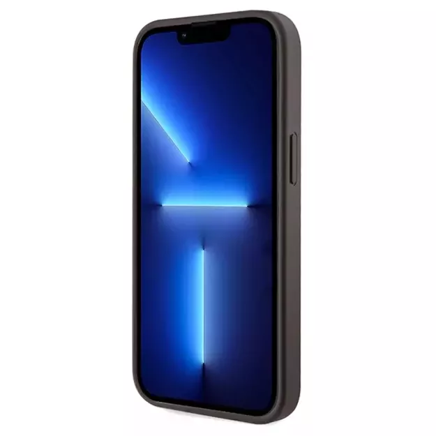 Guess 4G Printed Stripes MagSafe case for iPhone 15/14/13 - brown 4