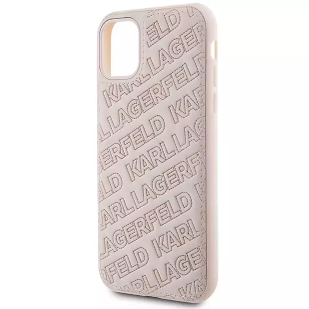 Karl Lagerfeld Quilted K Pattern case for iPhone 11 / Xr - pink 5