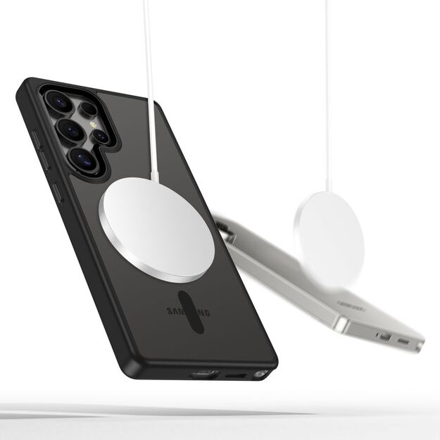 Tech-Protect MagMat MagSafe Case for Samsung Galaxy S25 Ultra - Clear Black 1