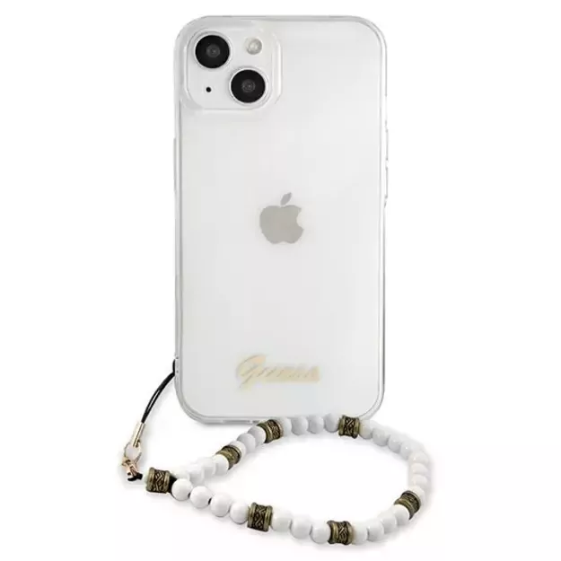 Guess GUHCP13MKPSWH iPhone 13 6.1&quot  Transparent hardcase White Pearl 3