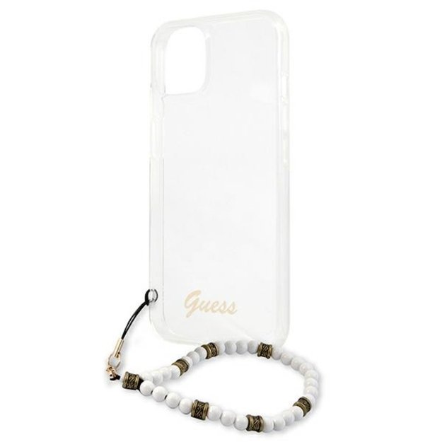 Guess GUHCP13MKPSWH iPhone 13 6.1&quot  Transparent hardcase White Pearl 13