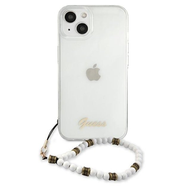 Guess GUHCP13MKPSWH iPhone 13 6.1&quot  Transparent hardcase White Pearl 9