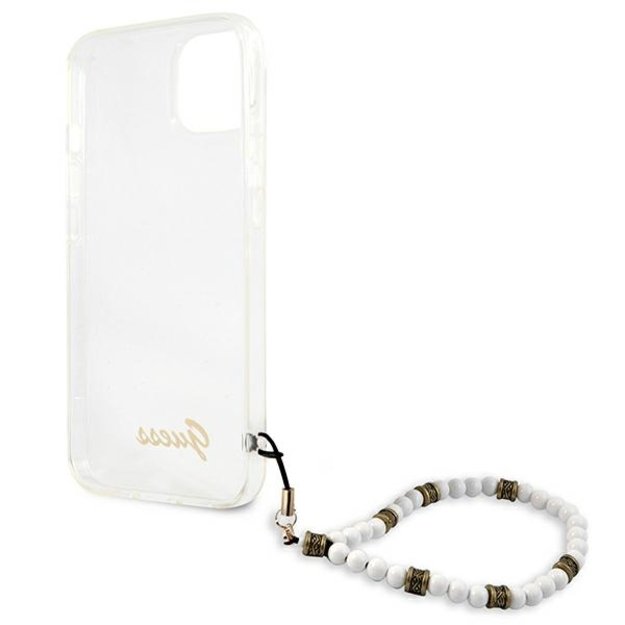 Guess GUHCP13MKPSWH iPhone 13 6.1&quot  Transparent hardcase White Pearl 14