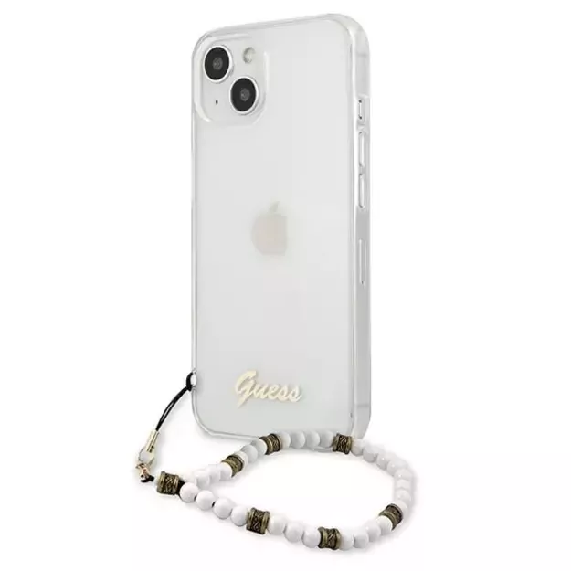 Guess GUHCP13MKPSWH iPhone 13 6.1&quot  Transparent hardcase White Pearl 2