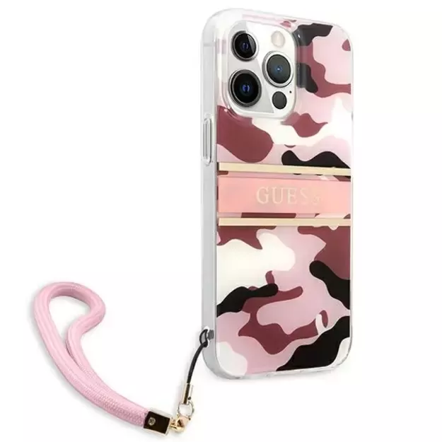 Guess GUHCP13XKCABPI iPhone 13 Pro Max 6.7&quot  pink/pink hardcase Camo Strap Collection 3