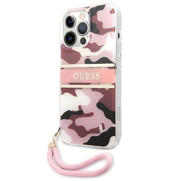 Guess GUHCP13XKCABPI iPhone 13 Pro Max 6.7&quot  pink/pink hardcase Camo Strap Collection 6