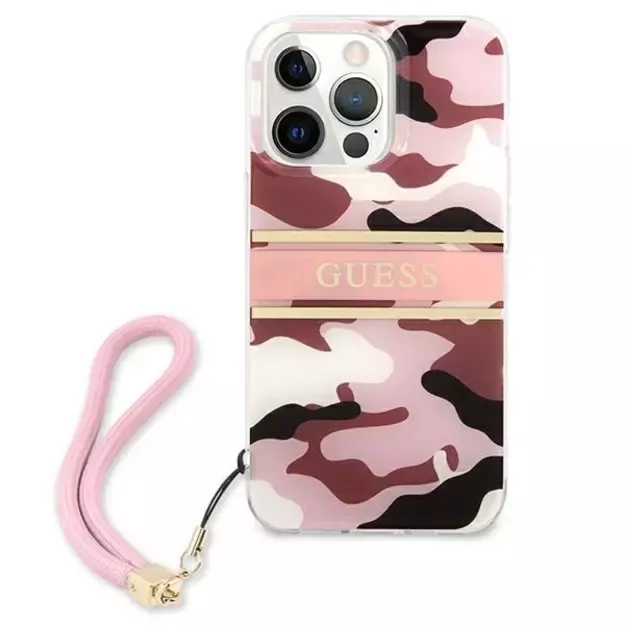 Guess GUHCP13XKCABPI iPhone 13 Pro Max 6.7&quot  pink/pink hardcase Camo Strap Collection 2