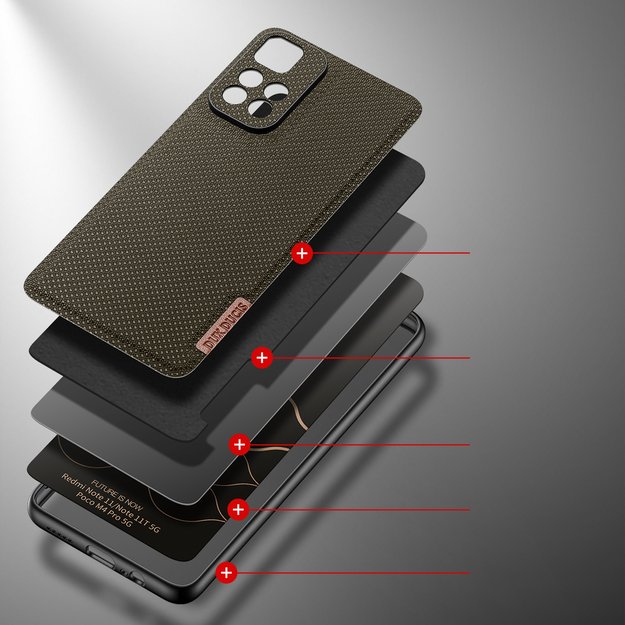 Dux Ducis Fino case cover covered with nylon material Poco M4 Pro 5G green 8
