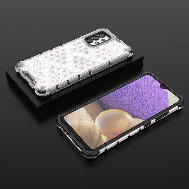Honeycomb case armored cover with a gel frame for Samsung Galaxy A13 5G transparent 13