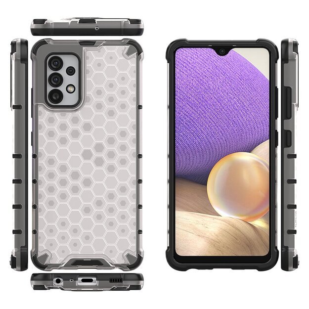 Honeycomb case armored cover with a gel frame for Samsung Galaxy A13 5G transparent 12