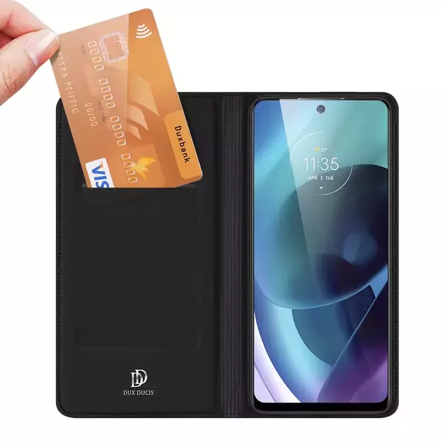 Dux Ducis Skin Pro Holster Case Cover with Flap Motorola Moto G71 5G black 11
