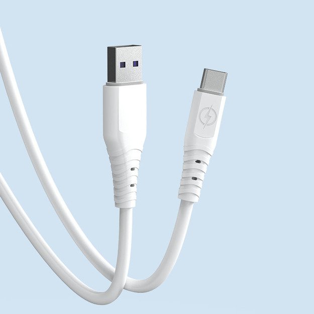 Dudao cable USB - USB Type C 6A cable 1 m white (TGL3T) 1