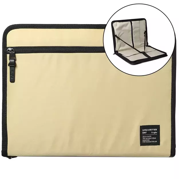 Ringke Smart Zip Pouch for a laptop up to 13&quot  with a stand - beige