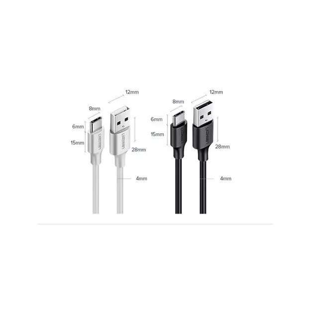 Ugreen US287 60116 USB-A / USB-C 2A cable 1m - black 9