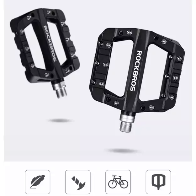 Rockbros 2017-12CBK Nylon Bicycle Pedal Set - Black 1