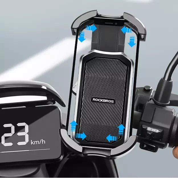 Rockbros 25210032001 Bike Phone Holder for Handlebars - Black 12