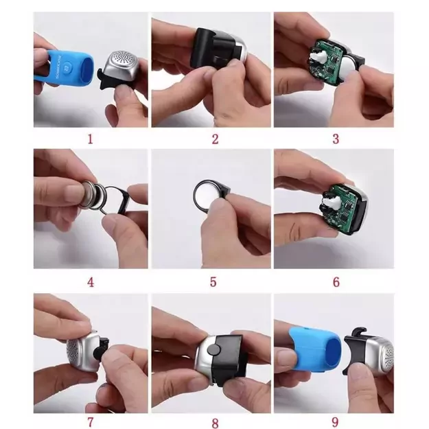 Rockbros CB1709BK electronic bicycle bell - black 5