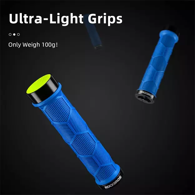 Rockbros 40720007003 bicycle grips with reflector - blue 2