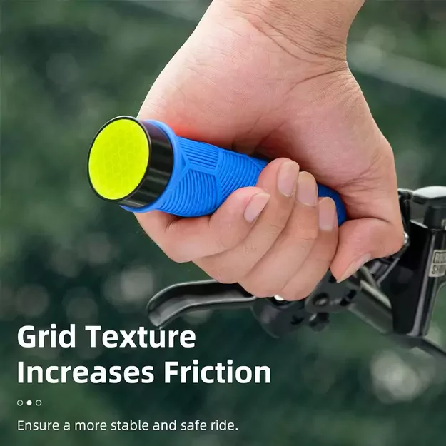 Rockbros 40720007003 bicycle grips with reflector - blue 1