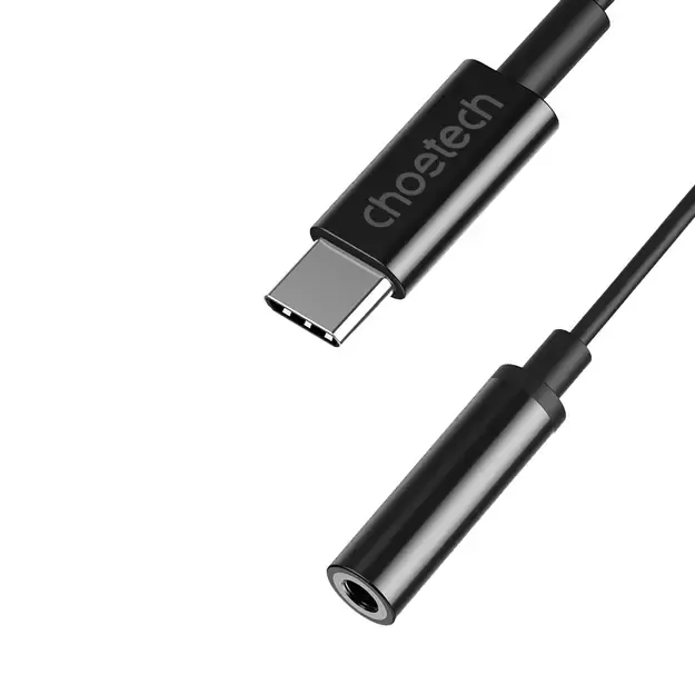 Choetech AUX003 USB-C / DC 3.5mm audio adapter - black 3