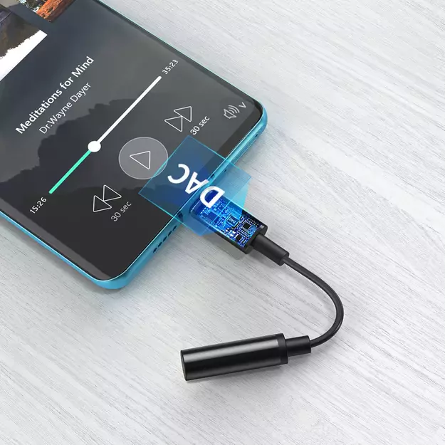 Choetech AUX003 USB-C / DC 3.5mm audio adapter - black 12