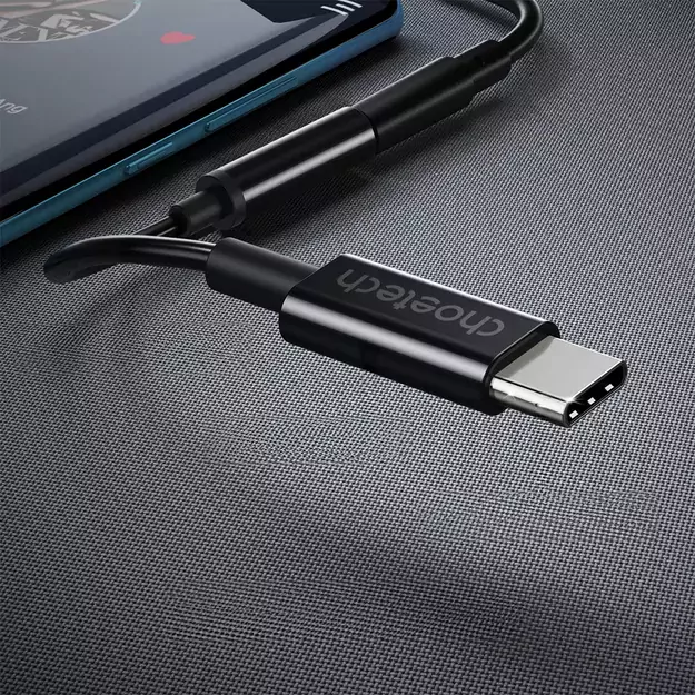 Choetech AUX003 USB-C / DC 3.5mm audio adapter - black 11