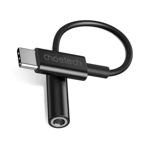 Choetech AUX003 USB-C / DC 3.5mm audio adapter - black 2