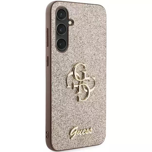 Guess GUHCS23FEHG4SGD S23 FE S711 gold/gold hardcase Glitter Script Big 4G 3