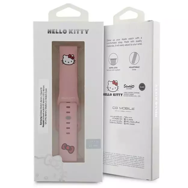 Hello Kitty Silicone Kitty Head strap universal 22mm - pink 6