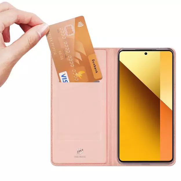 Dux Ducis Skin Pro case with flap and card slot for Xiaomi Redmi Note 13 5G - pink 11