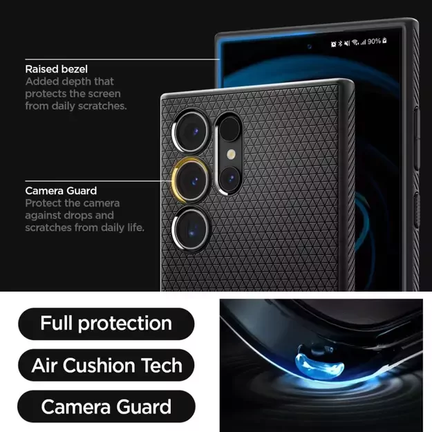 Spigen Liquid Air Case for Samsung Galaxy S24 Ultra - Matte Black 23