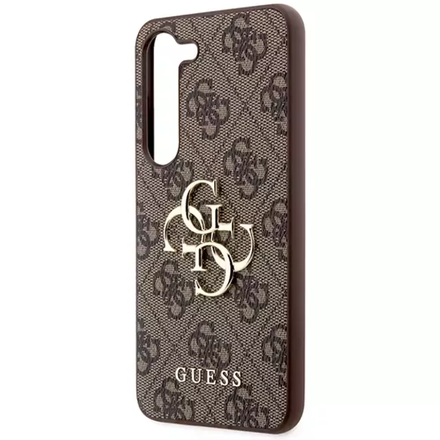 Guess 4G Big Metal Logo Case for Samsung Galaxy S24+ - Brown 1