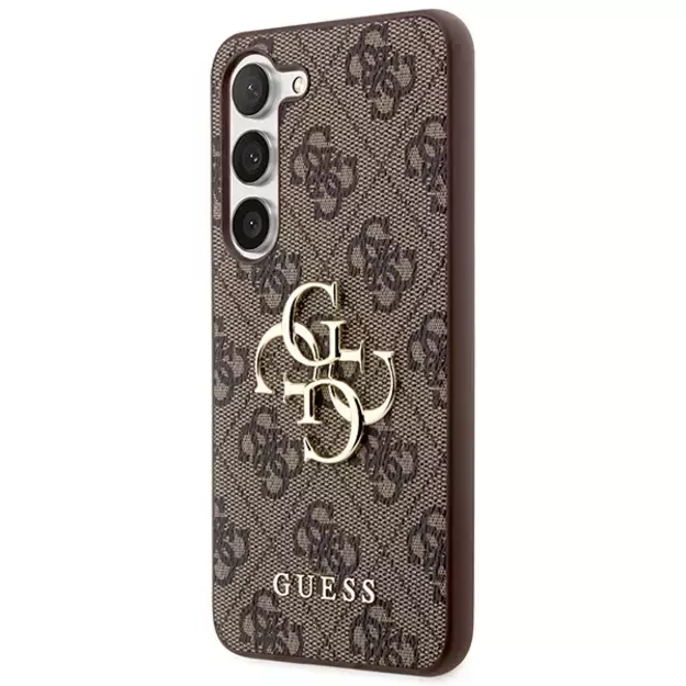 Guess 4G Big Metal Logo Case for Samsung Galaxy S24+ - Brown 9