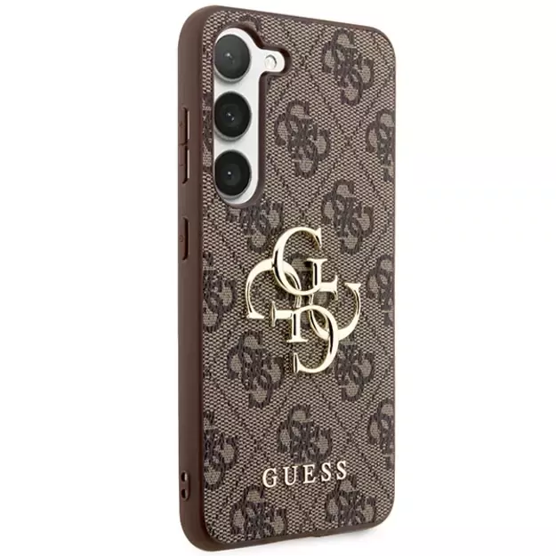 Guess 4G Big Metal Logo Case for Samsung Galaxy S24+ - Brown 11