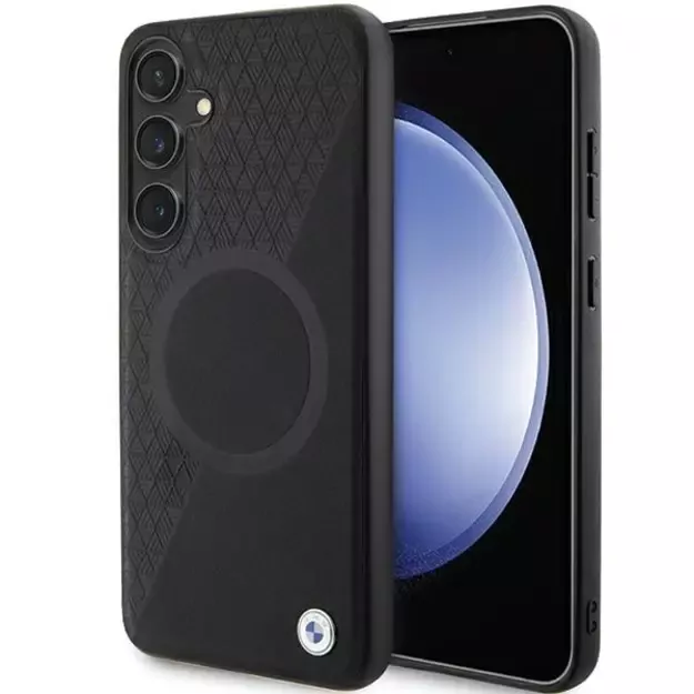 BMW BMHMS24S23RTPK S24 S921 black/black hardcase Signature Leather Half Textured &amp  Circle MagSafe