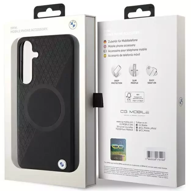 BMW BMHMS24S23RTPK S24 S921 black/black hardcase Signature Leather Half Textured &amp  Circle MagSafe 14