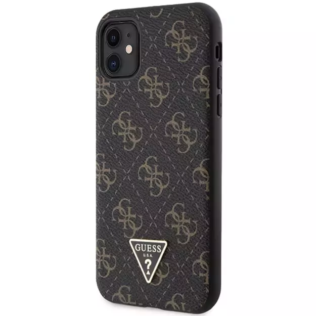 Guess 4G Triangle Metal Logo case for iPhone 11 / XR - black 1