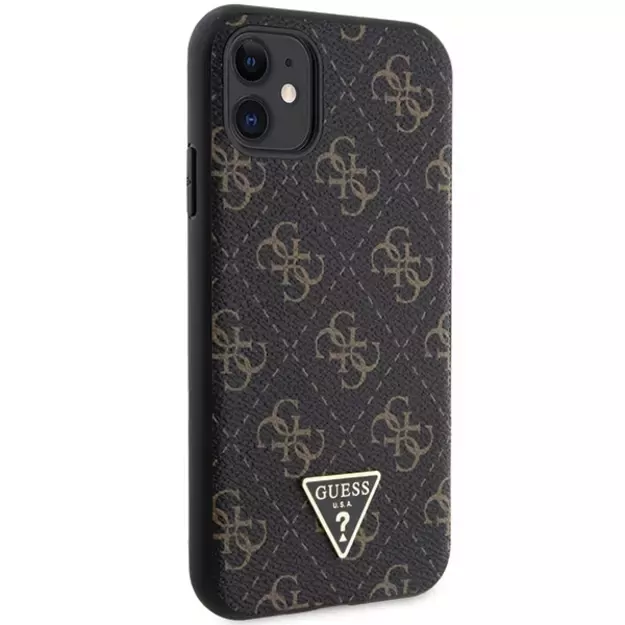 Guess 4G Triangle Metal Logo case for iPhone 11 / XR - black 3